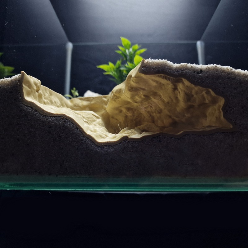 Aquarium Fish Games - 3D-gedrucktes High Sim Natural Rock Pet
