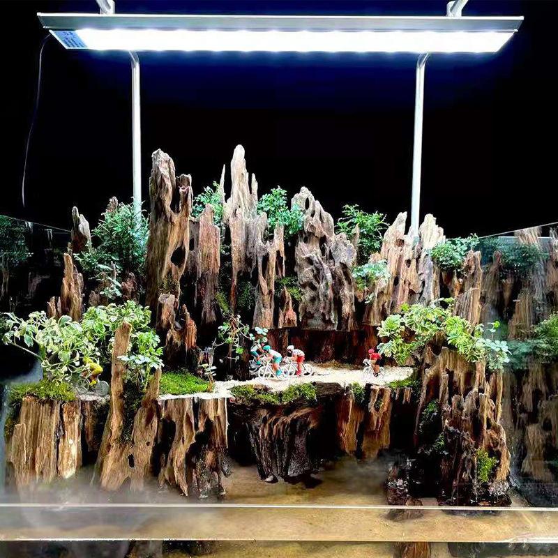 Aquarium Fish Cichlid - Garnelen-Holz-Aquarium-Dekoration, Treibholz-Wasserelement-Zieraccessoires für Fischbecken mit natürlichen