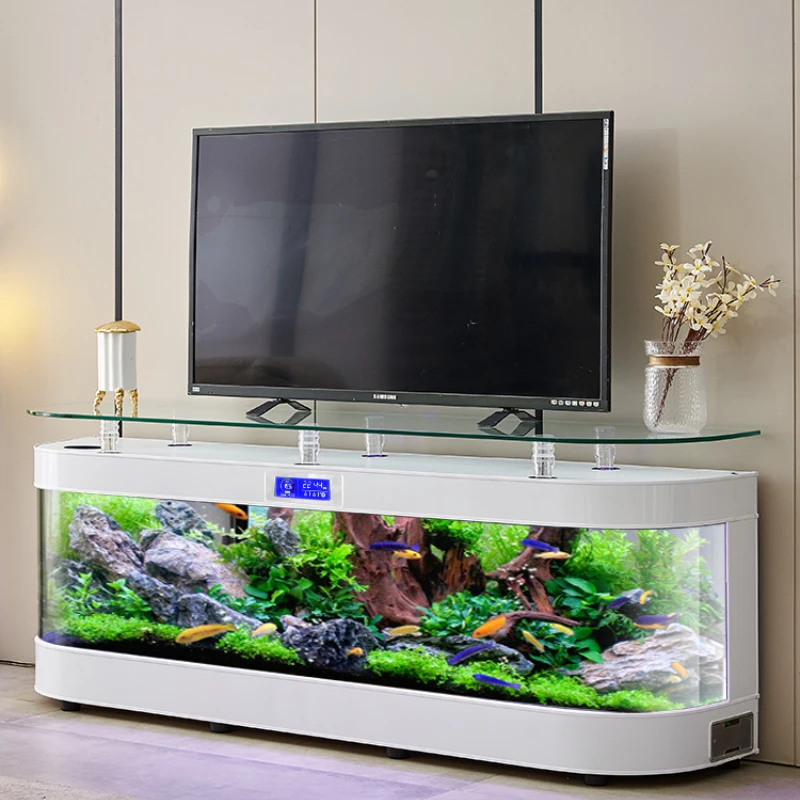 Aquarium Fish Delivery - TV-Schrank mit Glas-Aquarium, Intelligentes Aquarium für