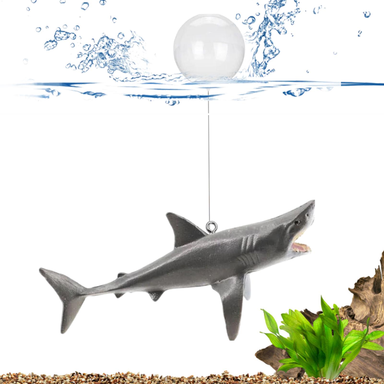 Aquarium Fish Games - Schwimmende Hai-Aquarium-Landschaftsdekoration mit verstellbarer Position, schwimmende