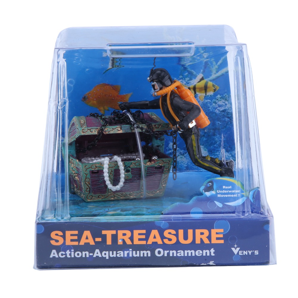 Aquarium Fish Price - Harz-Aquarium-Ornament Luftbetriebene Lebensechte Fischbecken-Dekoration Schwarze Kreative