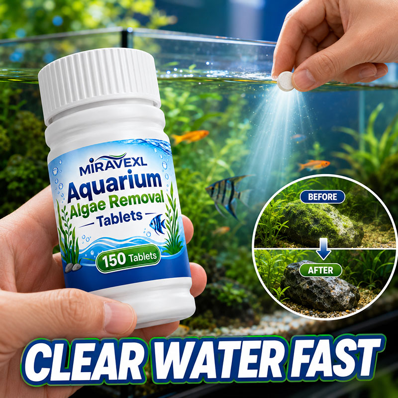 Aquarium Fish Store - MIRAVEXL 150 Aquarium-Algenentfernungstabletten, Sicherer Algenkiller-Reiniger, Schnelle