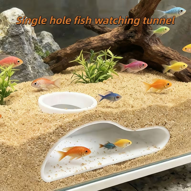 Aquarium Fish Games - Apcarium Fischtunnel-Versteck | Natürliche Gebogene Höhlendekoration