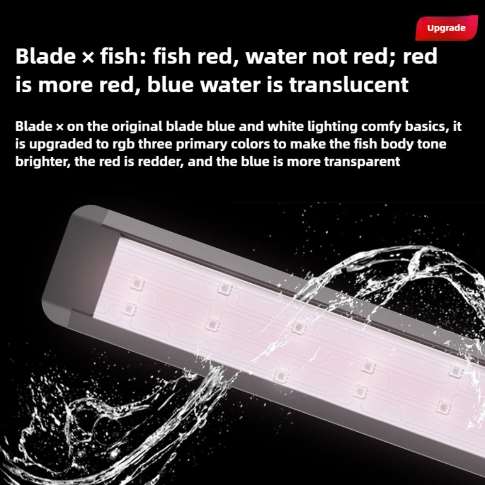Aquarium Fish Parrot - LED-Aquarium-Lichtleiste mit Timer-Helligkeitseinstellung, wasserdichtes, dreiprimäres Aronwana-Bräunungslicht
