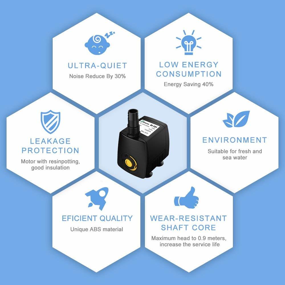 220V 300-800L/h Tauch Wasserpu – Aquarium Fish Rate Bewertung und Preis