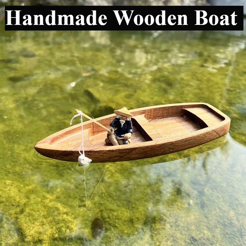 Handgemachte Holzboot Mini Sch – Aquarium Fish Games Bewertung und Preis