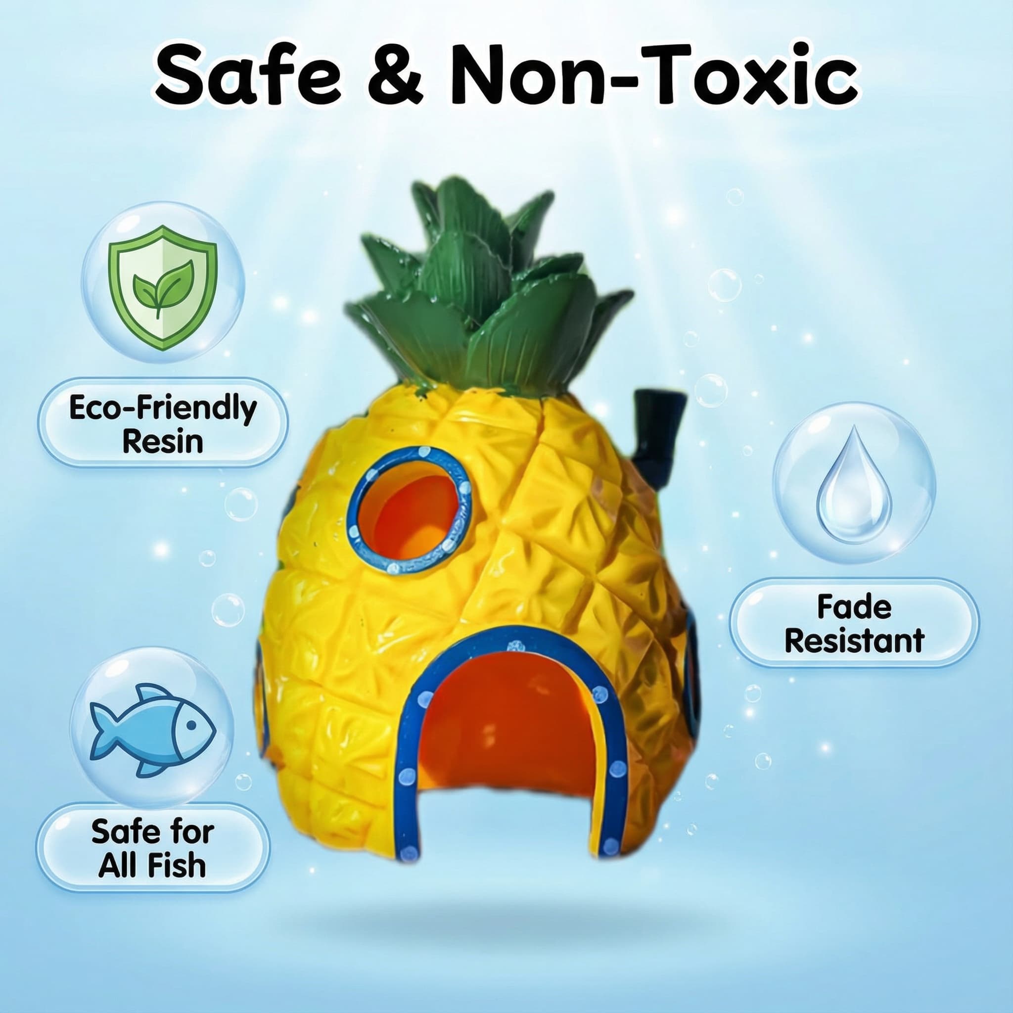 Ananas-Haus-Aquarium-Dekoratio – Aquarium Fish Games Bewertung und Preis